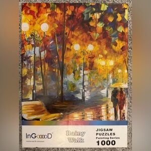 InGooood "Rainy Walk" - 1000 Piece Wooden Puzzle